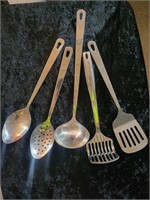 Assorted Stainless Steel Cooking Utensils ~ Heavy