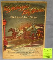 Early firemans sheet music booklet