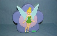 Disney's Tinkerbell ceramic bank hand painted