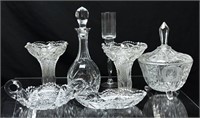 2 Cut glass pieces, plus