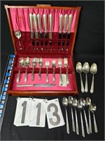 Silver Plate Flatware, Plus  case