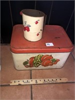 Vintage Tin Bread Box & Sifter