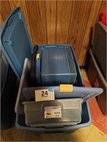 Lot of 6 totes with lids
