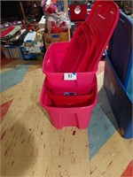 Lot of totes with lids