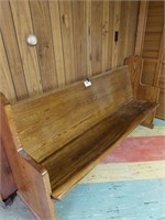 Wooden church pew, 6 foot long, 42" tall