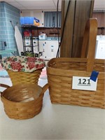 Lot of 3 Longaberger baskets