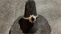 14K Gold Ring with Stones Size 6.5