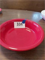 Red fiestaware serving bowl