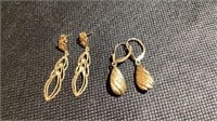 2 Sets 14k Earrings