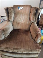 Upholstered swivel rocker