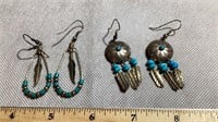 2 Pair Indian Style Earrings