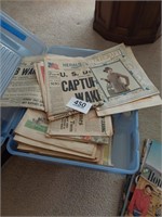 Lot of old magazines and newspapers