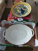 Lot of 2 large serving platters