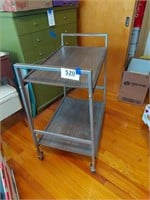 Rolling 2-shelf cart