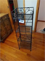 Folding metal shelf unit - 42" tall, 12" deep,