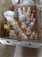 Lot of angel figures and bells; some are Lefton