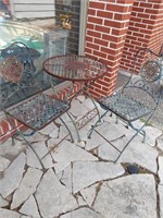 Outdoor 3-pc bistro set, metal