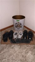 Metal Waste Can, Shoes