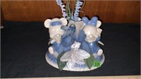 Ceramic Baby Mickey and Minnie Figure