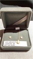 14K  Necklace  and Earring Set