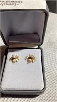 14K Earrings w/Stones