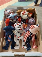 Lot of assorted patriotic Ty Beanie Babies