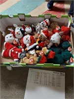 Lot of assorted holiday Ty Beanie Babies