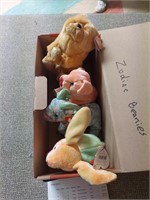 Lot of assorted zodiac Ty Beanie Babies