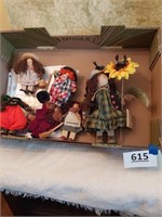 Lot of craft hand made dolls