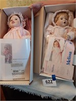 Lot of porcelain collector dolls, with original