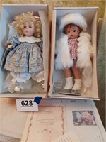 Lot of 2 collector dolls with original box