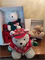 Lot of 3 stuffed teddy bears