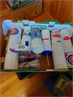 Chicago Cubs plastic souvenir cups