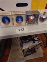 Lot of Chicago Cubs christmas ornaments