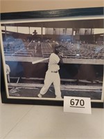 Framed Ernie Banks photo ca 1957