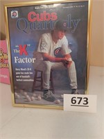 Framed Cubs Quarterly magazine cover