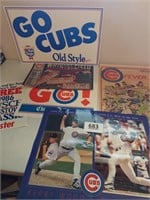 Lot of Chicago Cubs posters