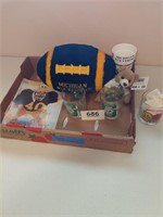 Lot of Michigan and Michigan State memorabilia