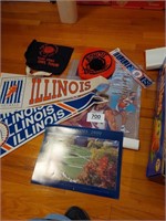 Lot of Fighting Illini memorabilia