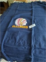 Fighting Illini wool blanket