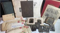 Old Letters, Stamps, Tin Type Photos,