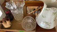 Glass Vases, One Chipped
