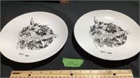 2 Astoria Plates 1837-1987