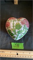 Porcelain Trinket Heart Shaped Box