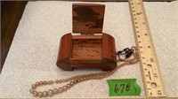Dickson Mounds Park IL Wooden Trinket Box with