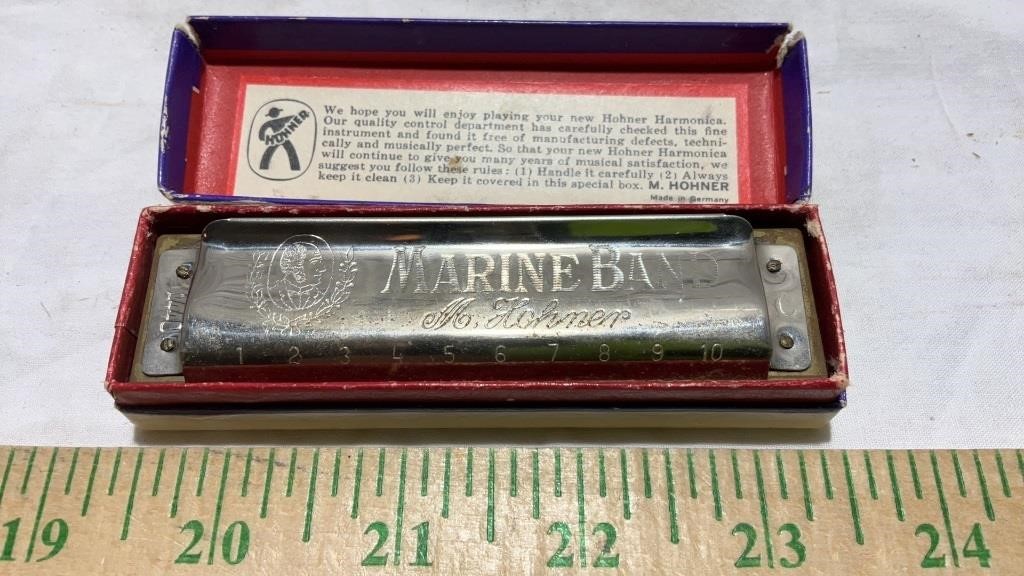 Vintage Marine Band Harmonica in Box,made in
