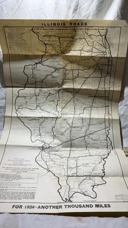 Illinois Road Map 1924