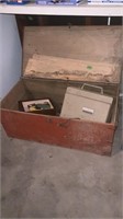 Wood Box with Contents