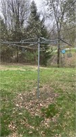 Collapsable Clothesline with wind chimes, suet