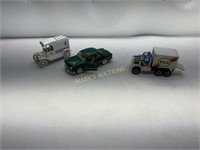METAL TOYS  MAIL TRUCK BANK   CAR  AND MILK TRUCK